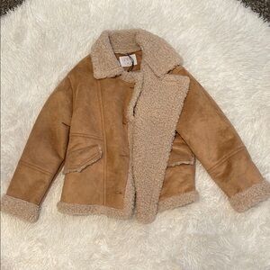 ZARA Girls Shearling Jacket sz 10